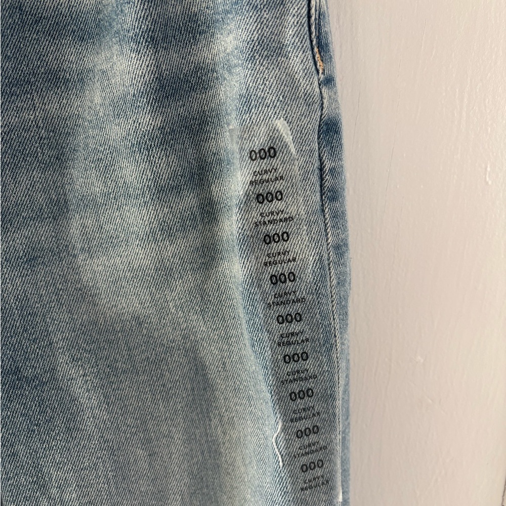 American Eagle Curvy Stretch Mom Jeans Size 000 Cool Classic Blue NWT - Picture 4 of 8